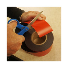Load image into Gallery viewer, ZGN03090R/WKS50 Magnetic Labeling Strip with Red Vinyl Surface - In Use