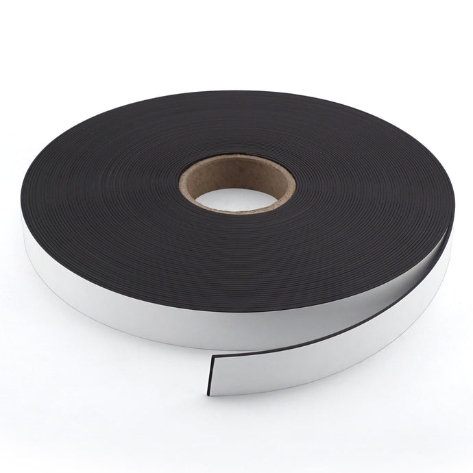 ZG03040W/WKS50 Magnetic Labeling Strip with White Vinyl Surface - 45 Degree Angle View
