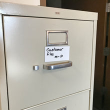 Load image into Gallery viewer, ZG03080W/WKS-F Magnetic Labeling Strip with White Vinyl Surface - In Use