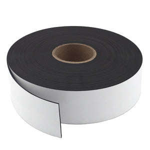 ZG03090W/WKS-F Magnetic Labeling Strip with White Vinyl Surface - 45 Degree Angle View