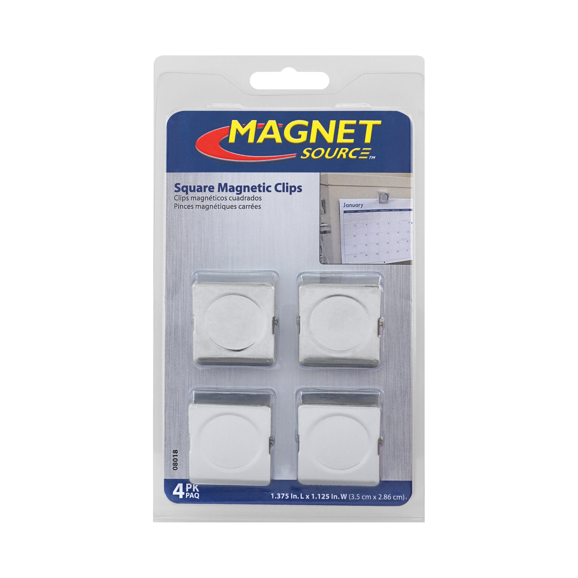 Load image into Gallery viewer, 08018 Magnetic Metal Clips (4pk) - Side View