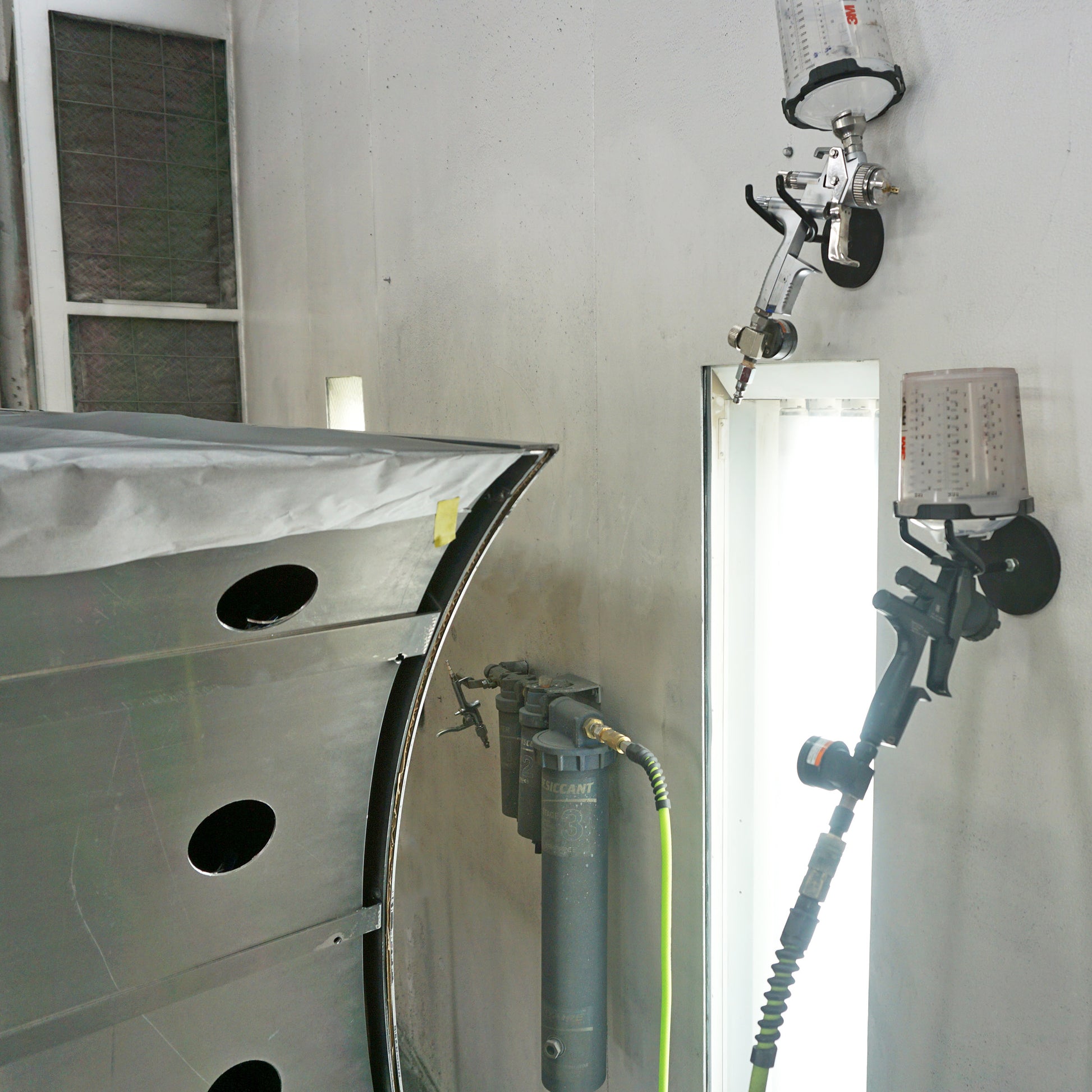 Load image into Gallery viewer, PGHNADR351 Magnetic Spray Gun Holder - In Use