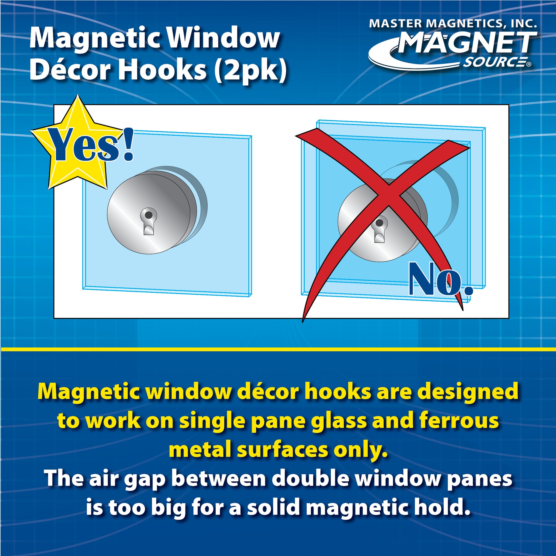 Load image into Gallery viewer, 07254 Magnetic Window Decor Hooks (2pk) - Specifications