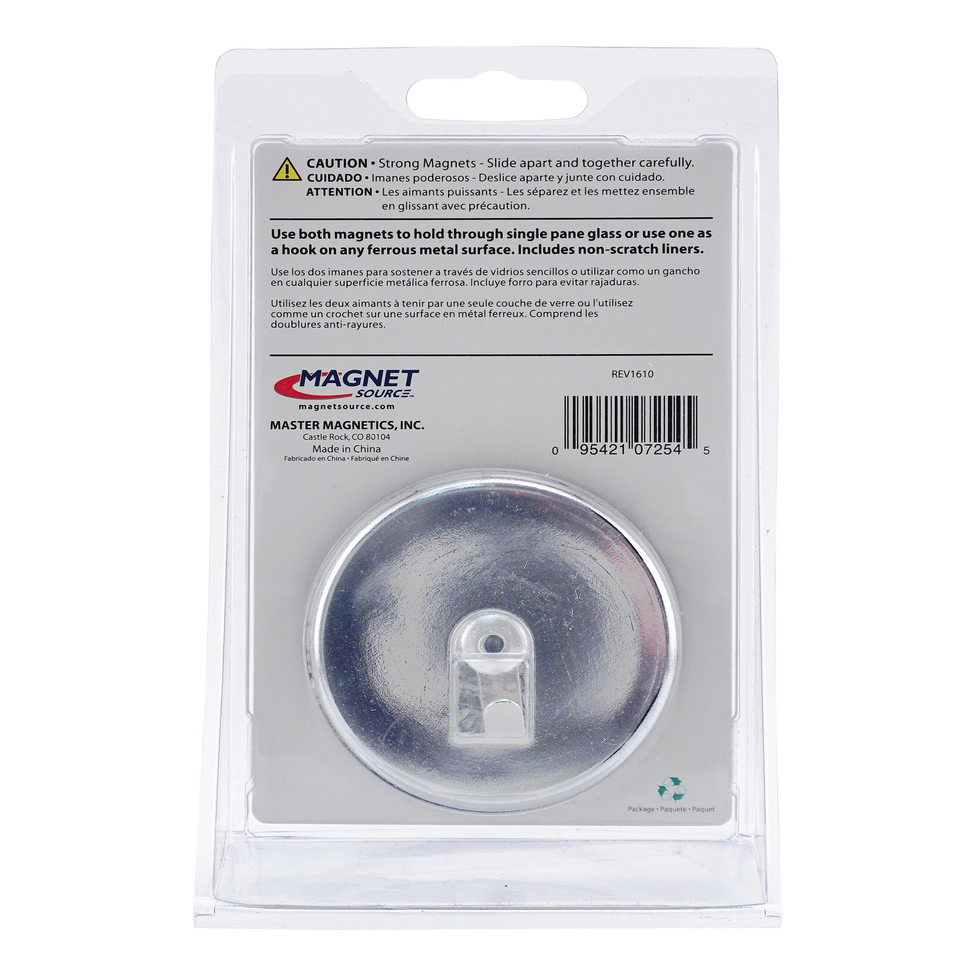 Load image into Gallery viewer, 07254 Magnetic Window Decor Hooks (2pk) - Back of Packaging