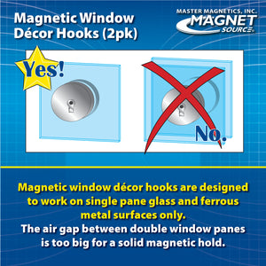 07254 Magnetic Window Decor Hooks (2pk) - Side View