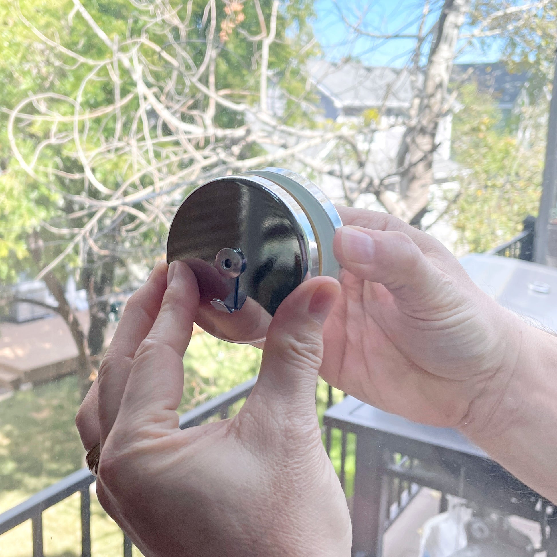 Load image into Gallery viewer, 07254 Magnetic Window Decor Hooks (2pk) - In Use