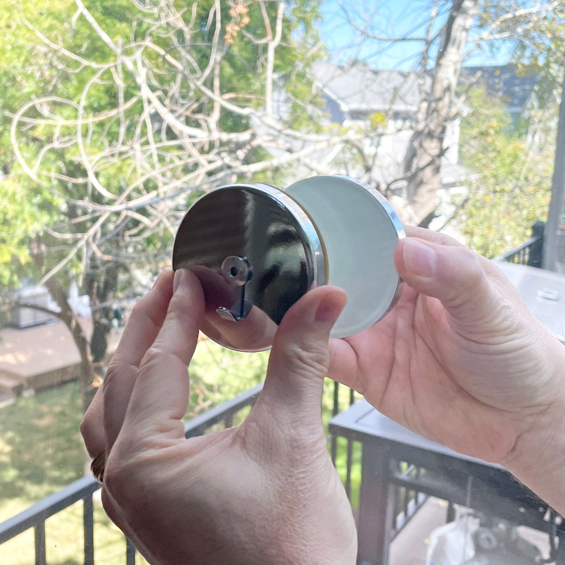 Load image into Gallery viewer, 07254 Magnetic Window Decor Hooks (2pk) - In Use