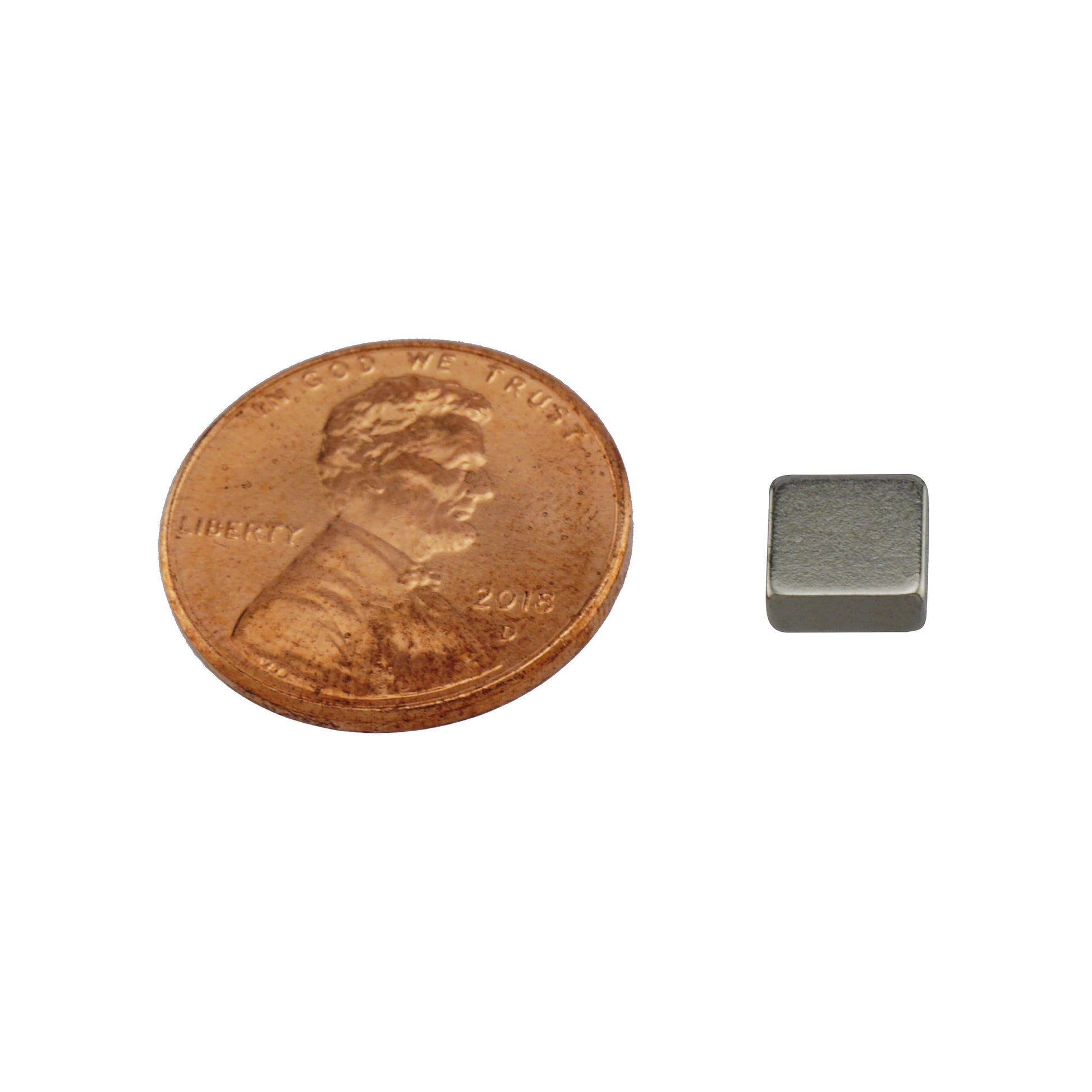 Load image into Gallery viewer, NB002542N Neodymium Block Magnet - Compared to Penny for Size Reference