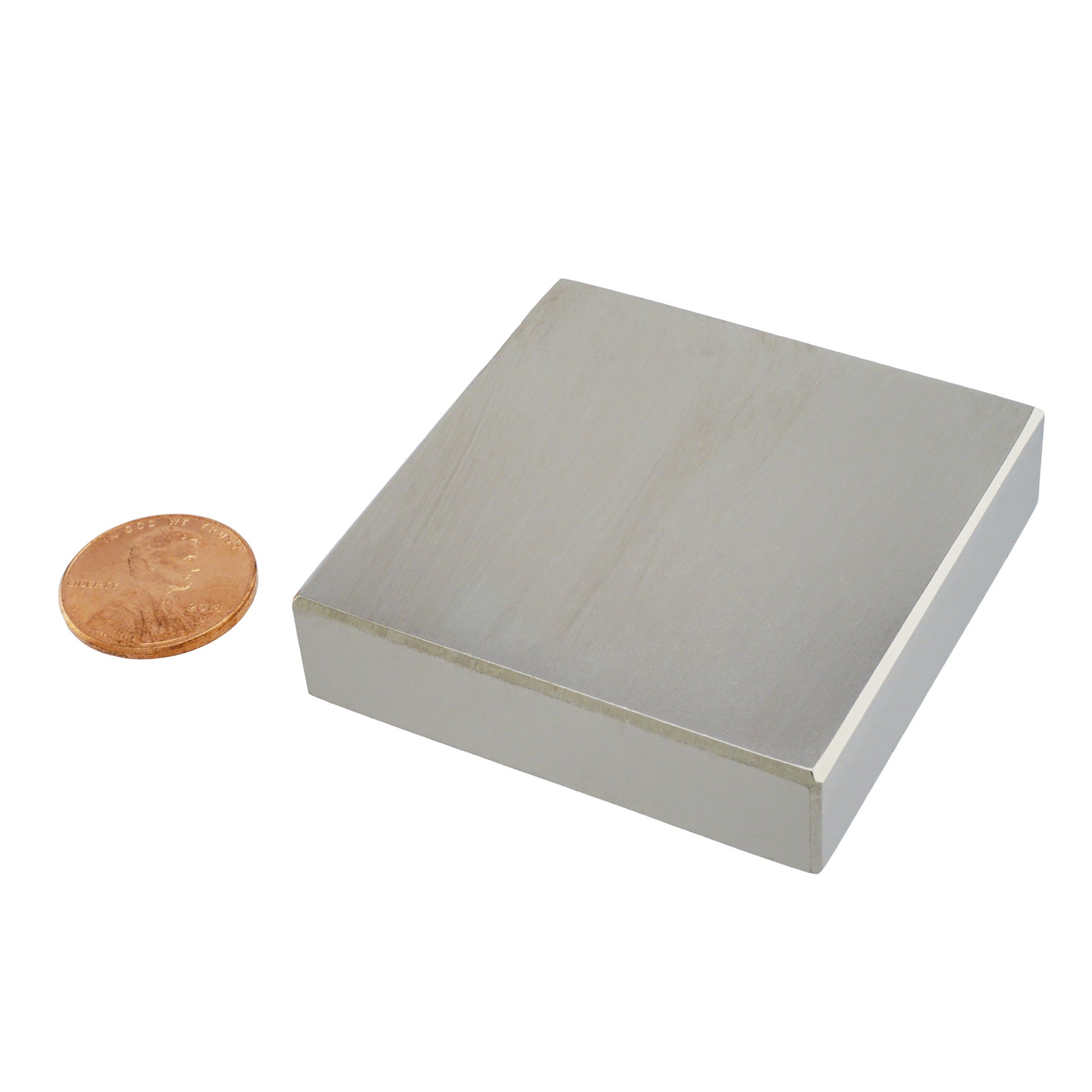 Load image into Gallery viewer, NB058N-35 Neodymium Block Magnet - Compared to Penny for Size Reference