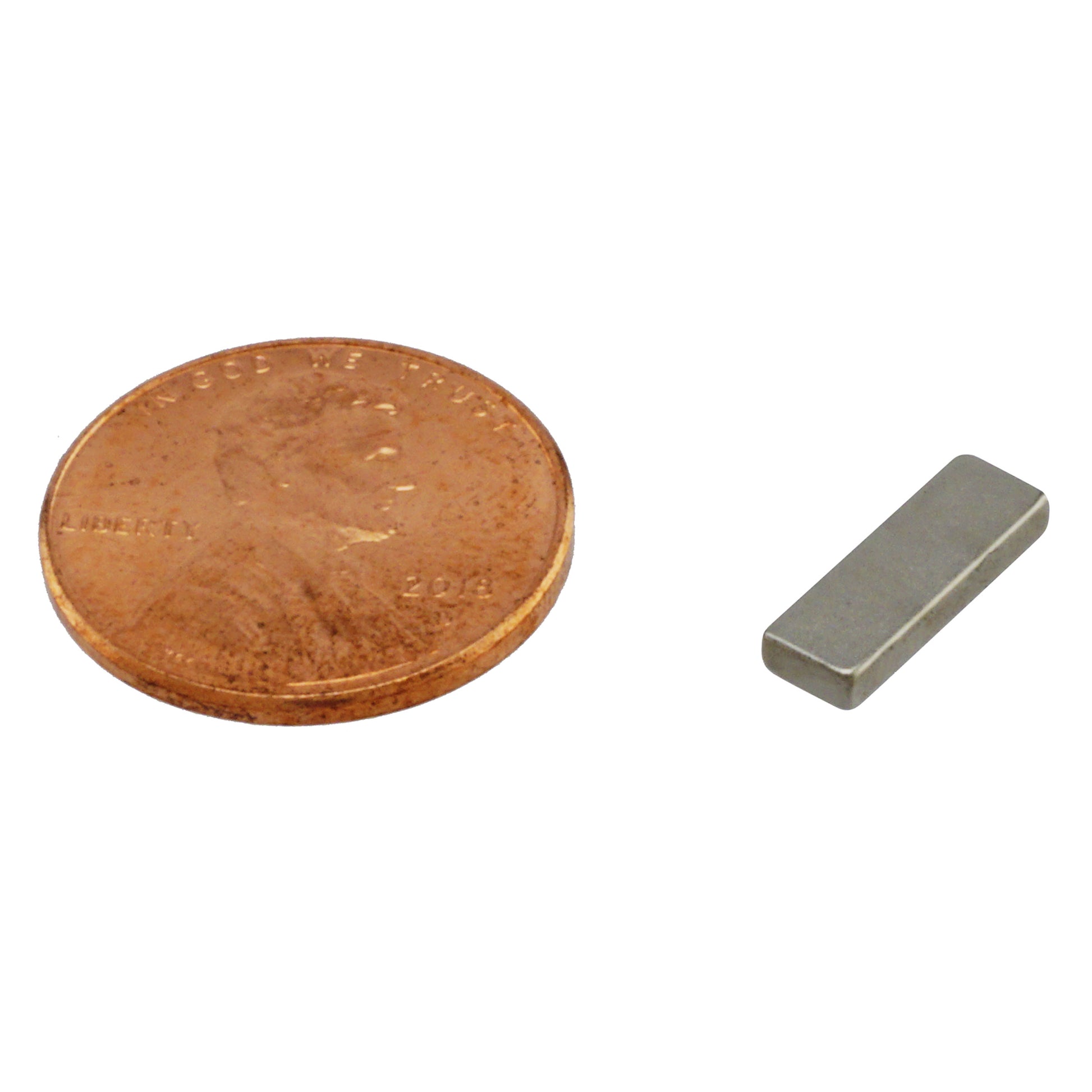 Load image into Gallery viewer, NB0781547N-35 Neodymium Block Magnet - Compared to Penny for Size Reference