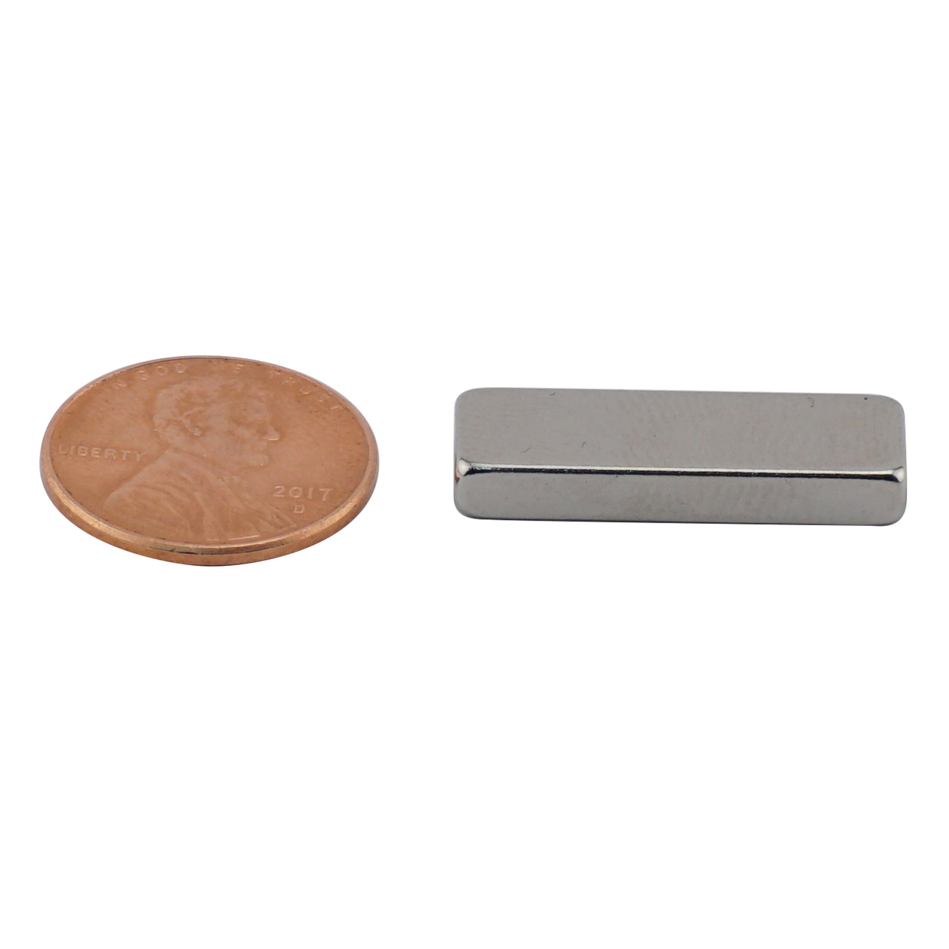 Load image into Gallery viewer, NB15321N-35 Neodymium Block Magnet - Compared to Penny for Size Reference