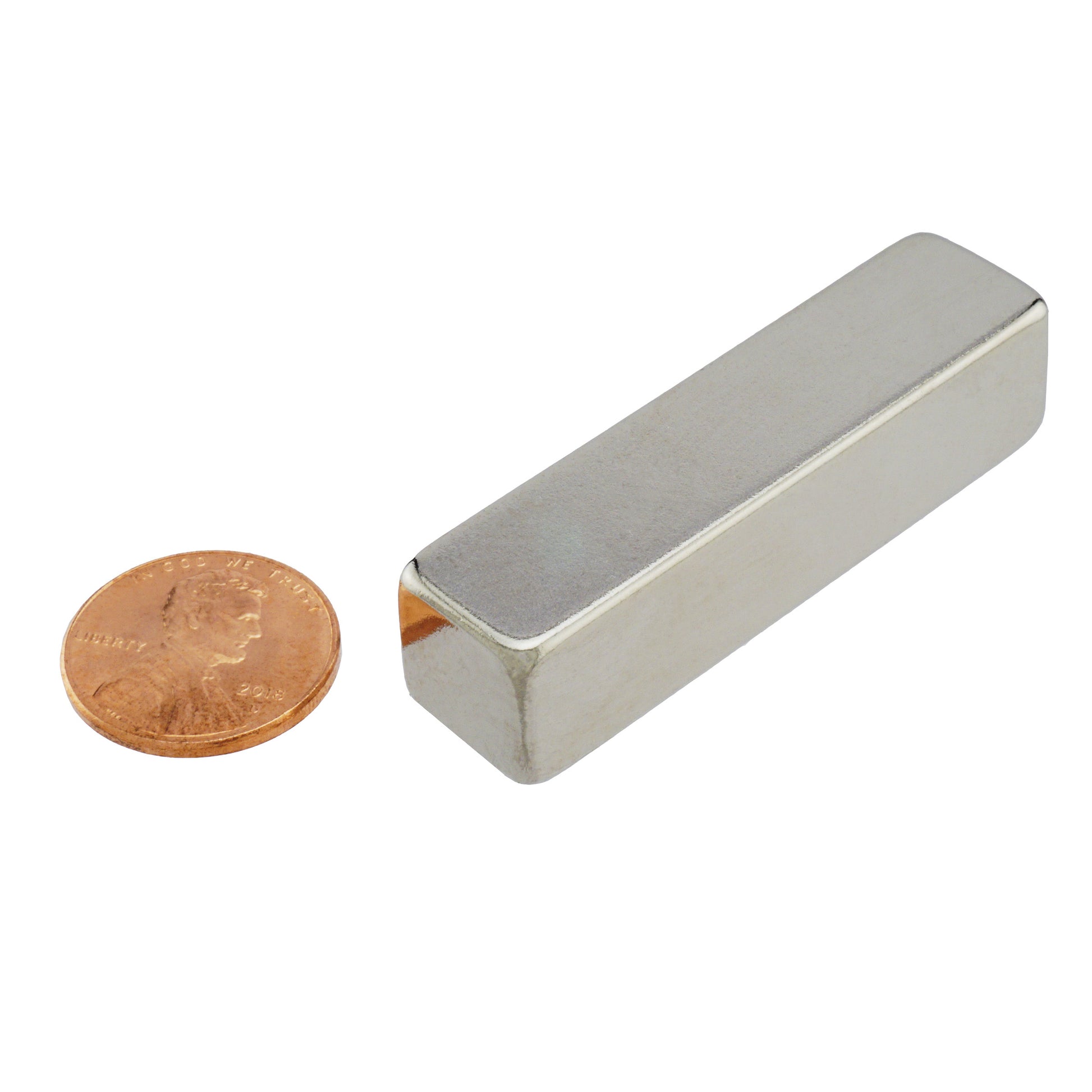 Load image into Gallery viewer, NB50502N-35 Neodymium Block Magnet - Compared to Penny for Size Reference