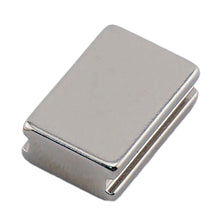 Load image into Gallery viewer, NBGI002502N Neodymium Block Magnet with groove - Front View