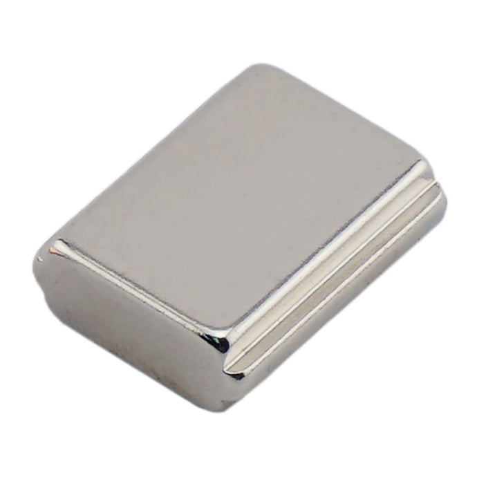 NBGO002502N Neodymium Block Magnet with groove - Front View