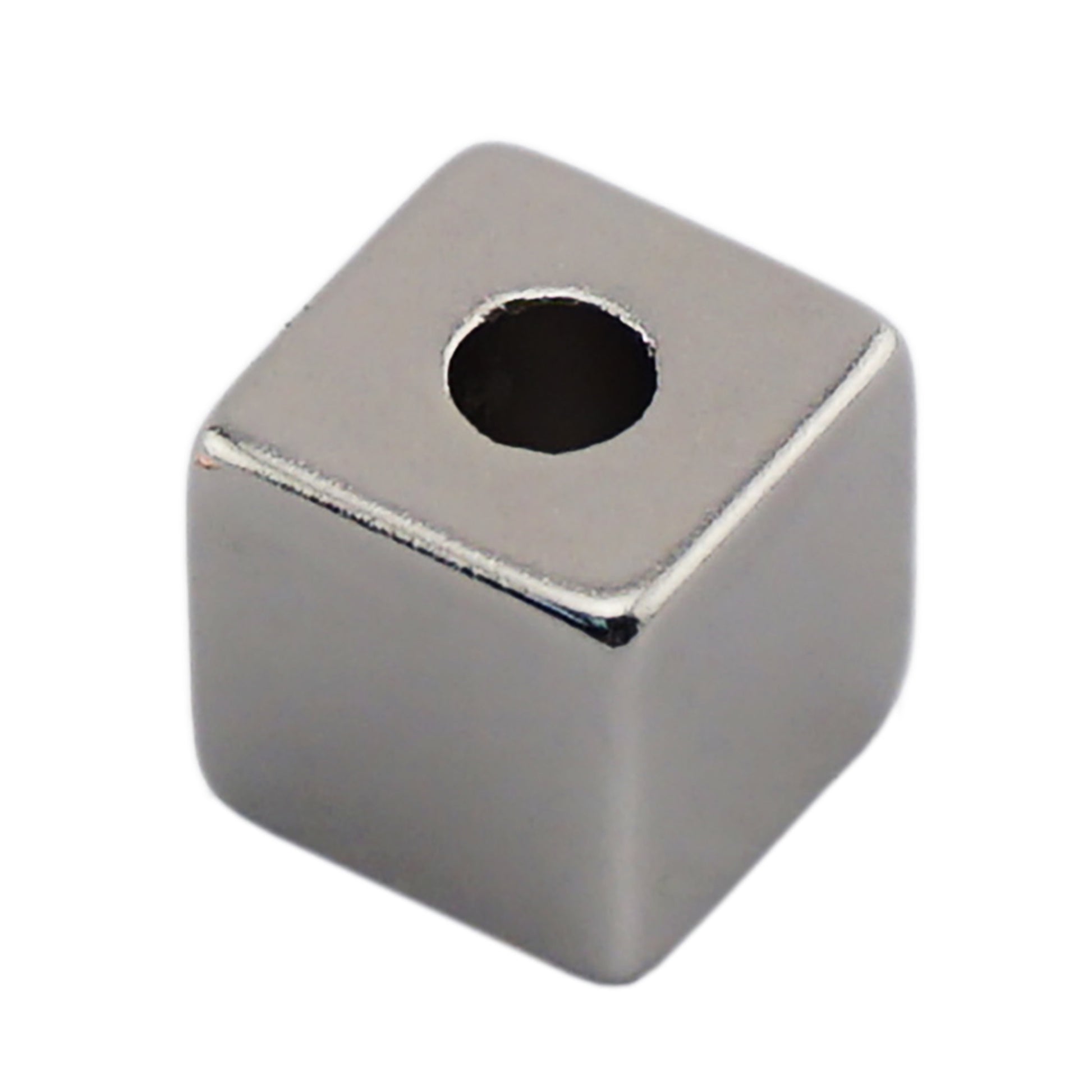 Load image into Gallery viewer, NB005057NS01 Neodymium Block Magnet with hole - Front View