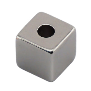 NB005057NS01 Neodymium Block Magnet with hole - Front View