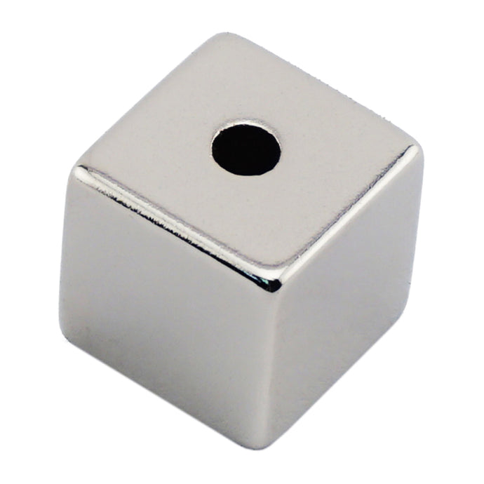 NB007502NS02 Neodymium Block Magnet with hole - Front View