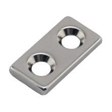 Load image into Gallery viewer, NB001222NCTSX2 Neodymium Countersunk Block Magnet - Front View