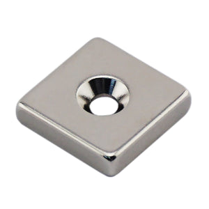 NB001816NCTS Neodymium Countersunk Block Magnet - Front View