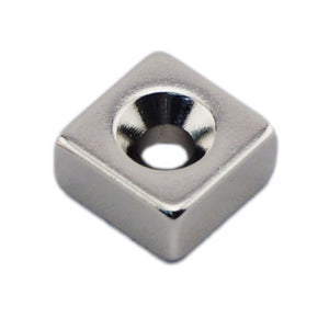 NB002552NCTS Neodymium Countersunk Block Magnet - Front View