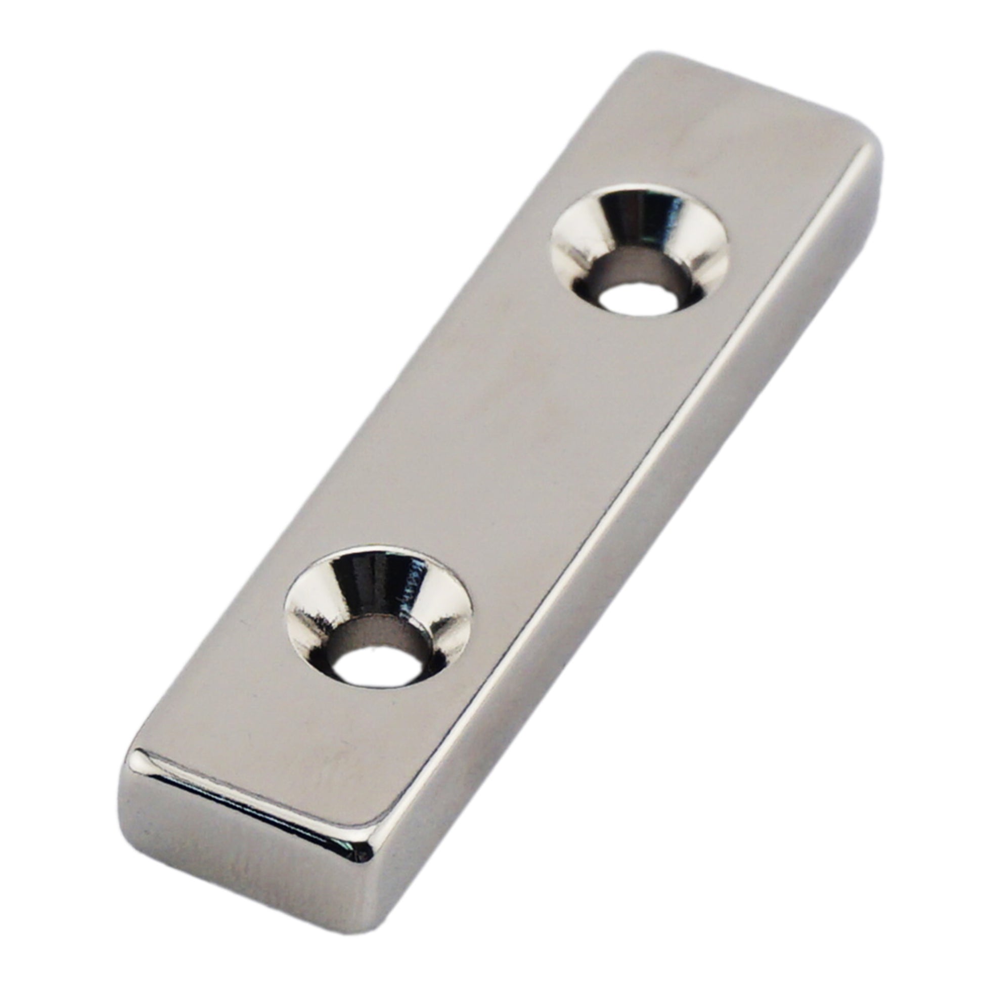 Load image into Gallery viewer, NB002555NCTSX2 Neodymium Countersunk Block Magnet - Front View