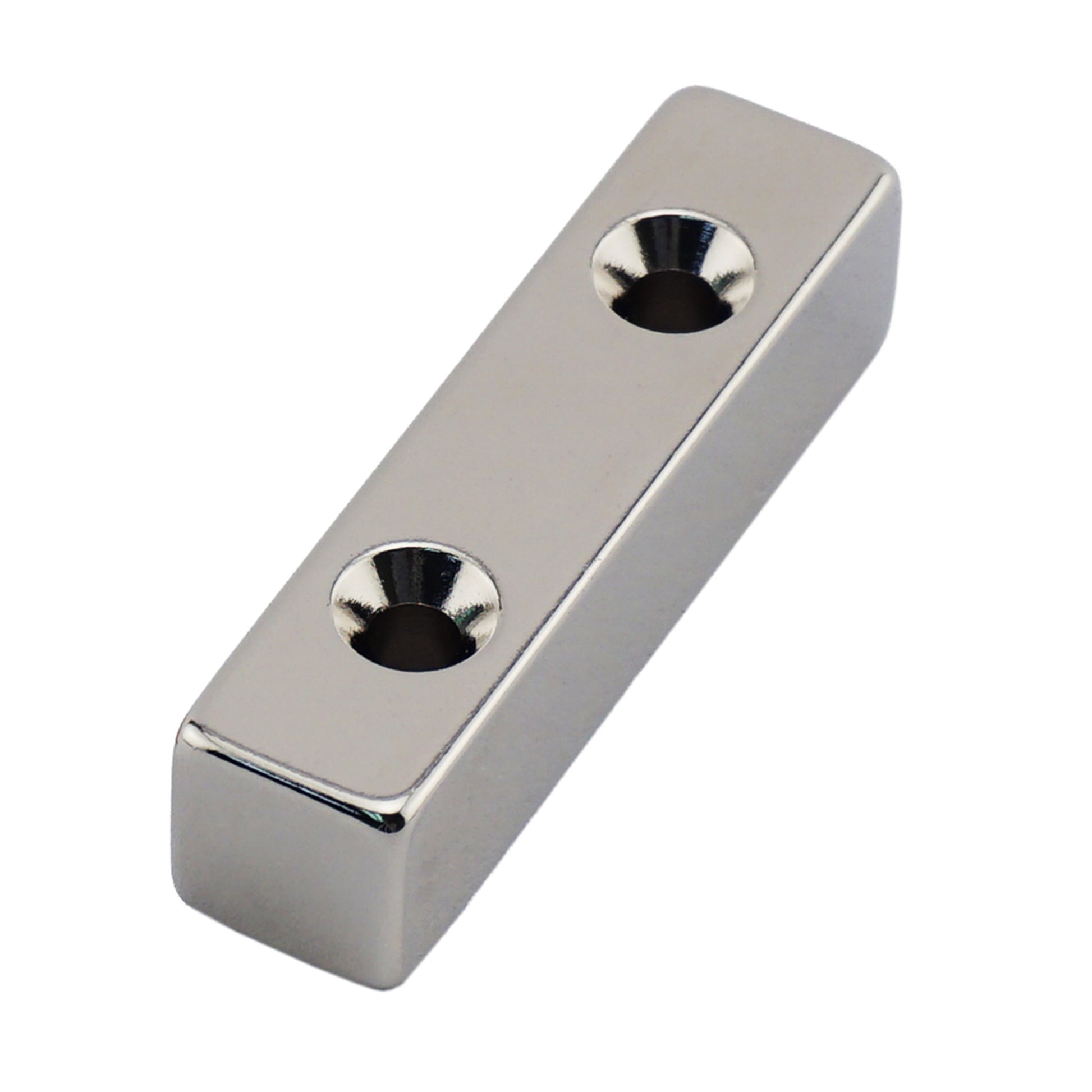 Load image into Gallery viewer, NB005055NCTSX2 Neodymium Countersunk Block Magnet - Front View