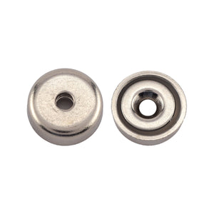 NAC007500NBX Neodymium Countersunk Round Base Assembly - Bottom View