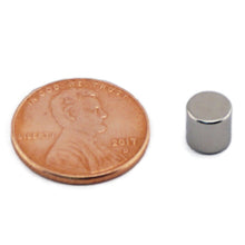 Load image into Gallery viewer, ND002528N Neodymium Disc Magnet - Compared to Penny for Size Reference