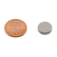 Load image into Gallery viewer, ND004700N Neodymium Disc Magnet - Compared to Penny for Size Reference
