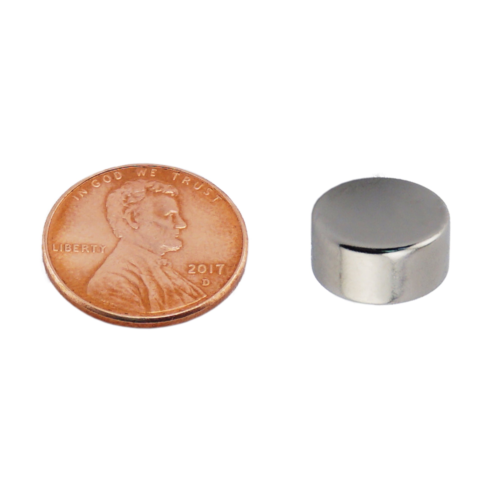 Load image into Gallery viewer, ND005044N Neodymium Disc Magnet - Compared to Penny for Size Reference