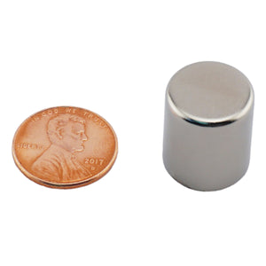ND006212N Neodymium Disc Magnet - Compared to Penny for Size Reference