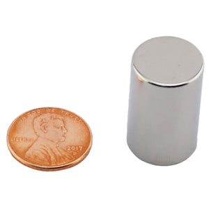ND006213N Neodymium Disc Magnet - Compared to Penny for Size Reference