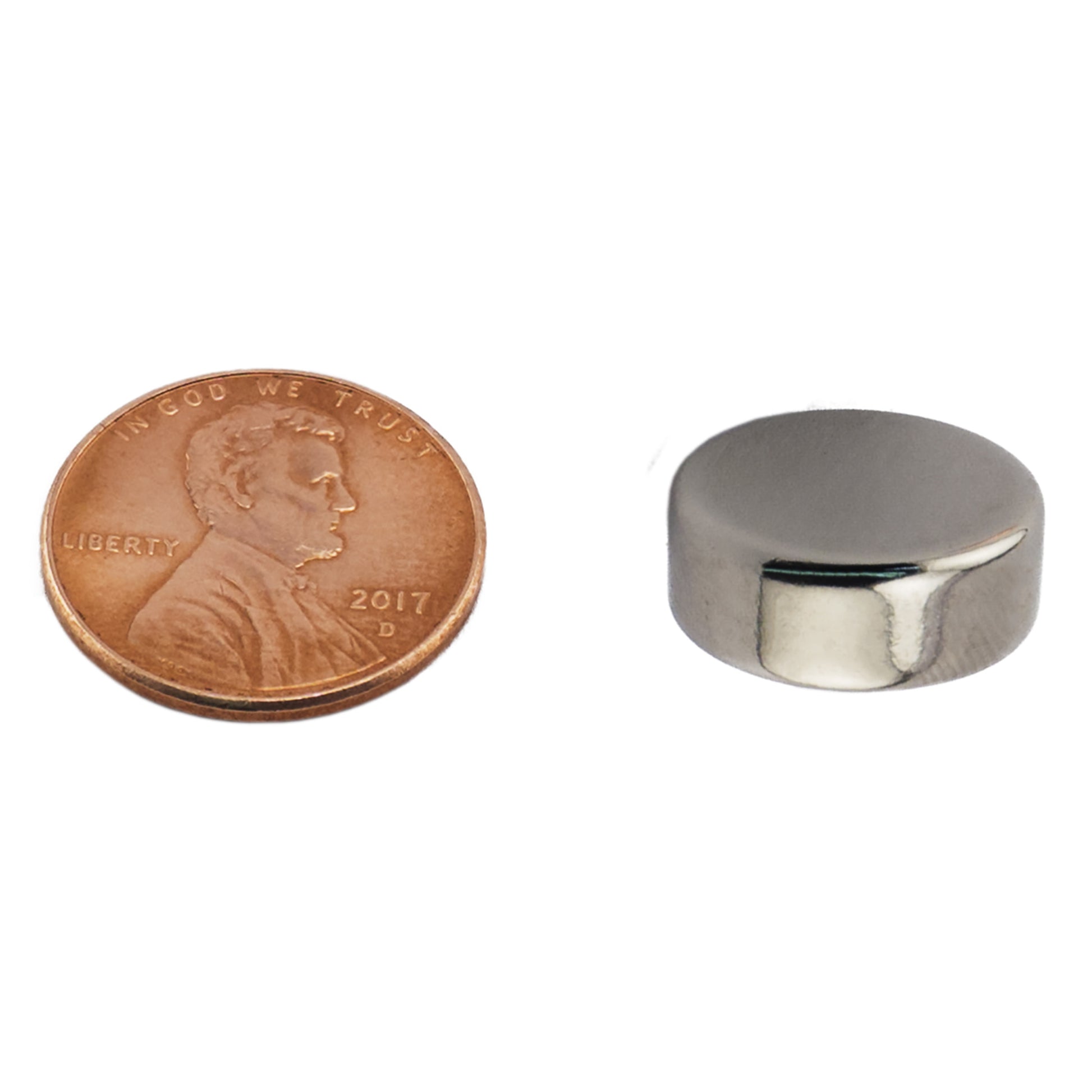 Load image into Gallery viewer, ND006216N Neodymium Disc Magnet - Compared to Penny for Size Reference