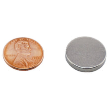 Load image into Gallery viewer, ND007514N Neodymium Disc Magnet - Compared to Penny for Size Reference