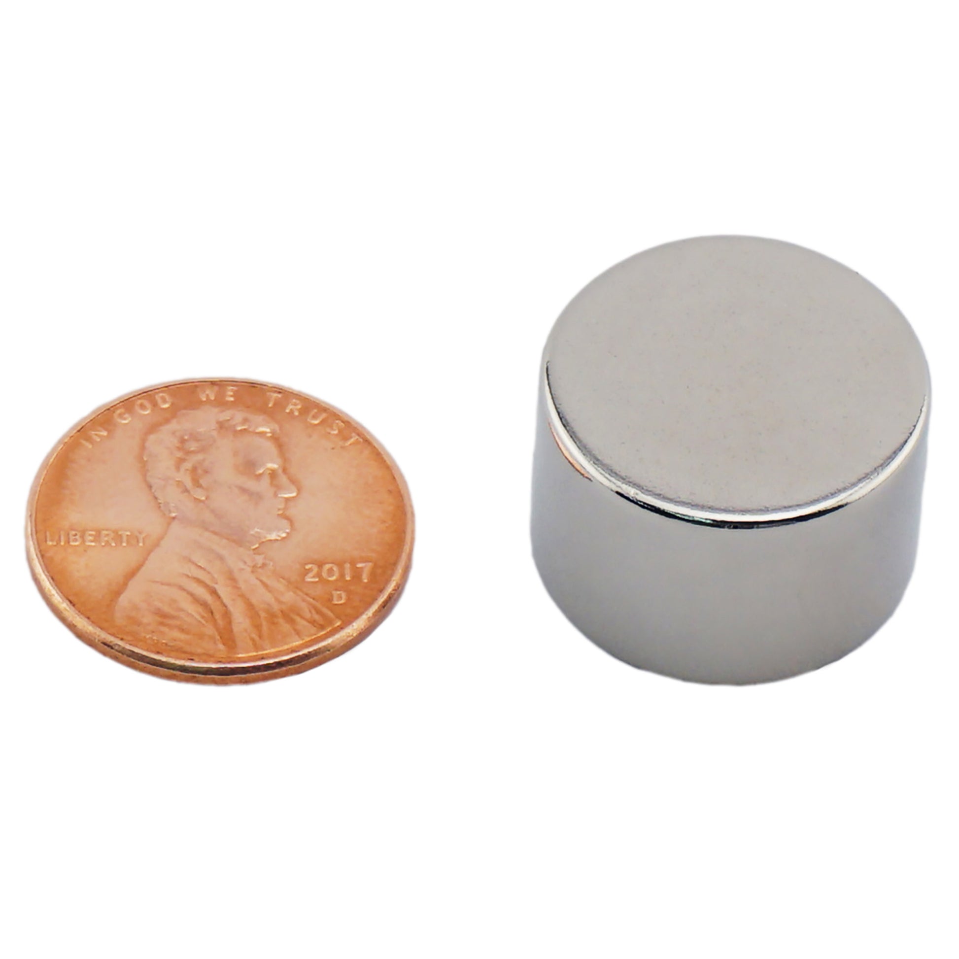 Load image into Gallery viewer, ND007527N Neodymium Disc Magnet - Compared to Penny for Size Reference