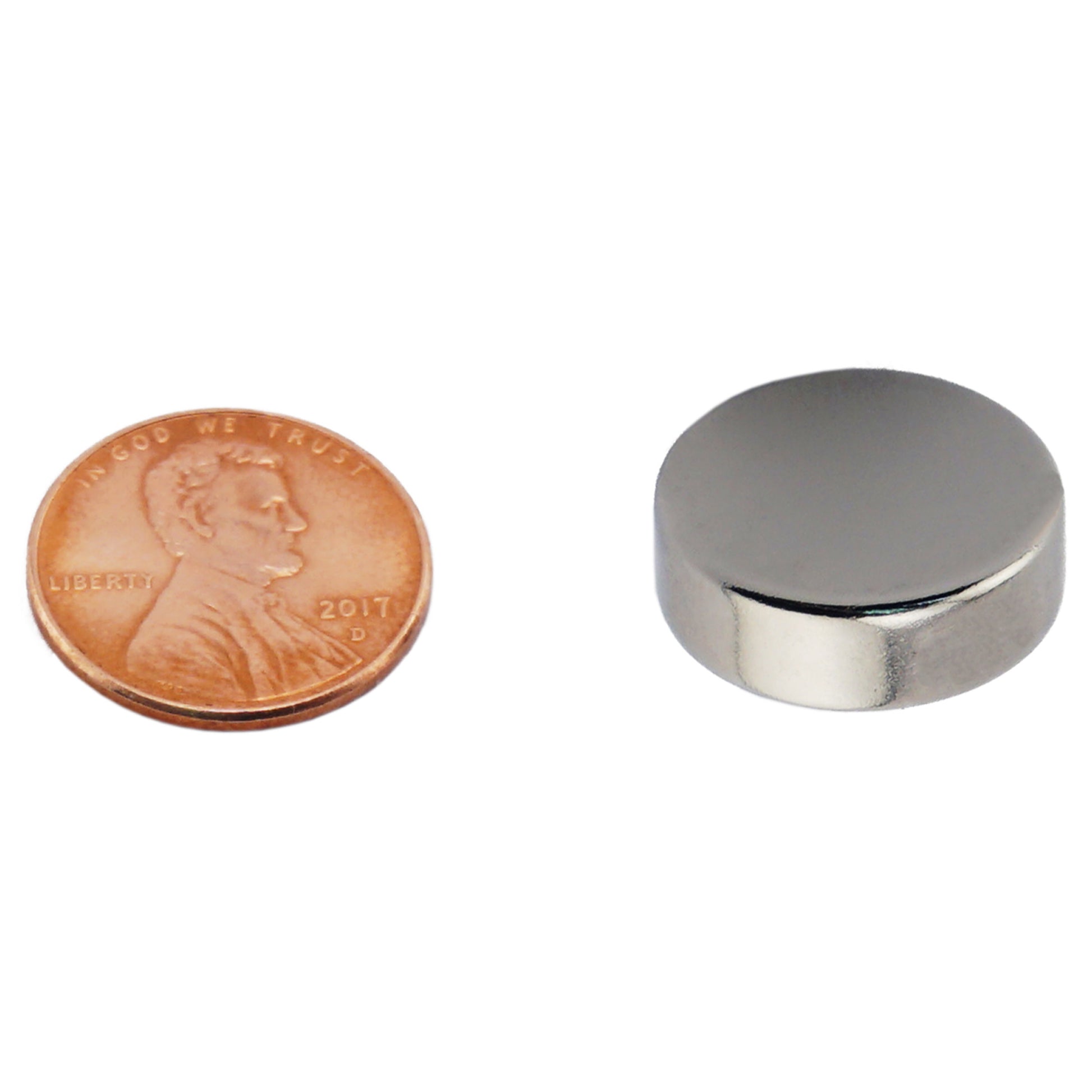 Load image into Gallery viewer, ND007531N Neodymium Disc Magnet - Compared to Penny for Size Reference