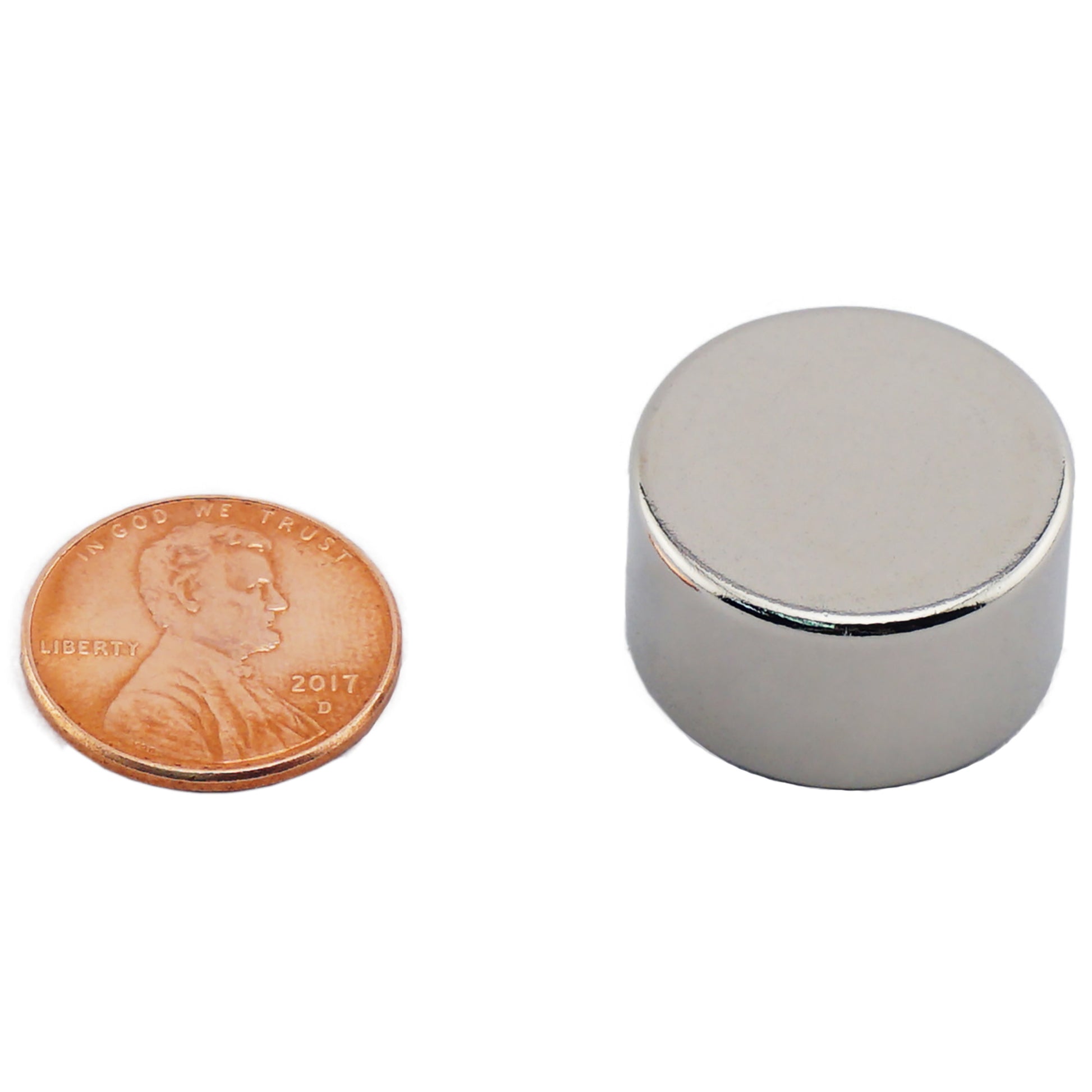 Load image into Gallery viewer, ND008710N Neodymium Disc Magnet - Compared to Penny for Size Reference