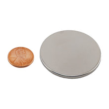 Load image into Gallery viewer, ND017500N Neodymium Disc Magnet - Compared to Penny for Size Reference