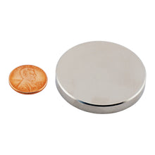 Load image into Gallery viewer, ND017502N Neodymium Disc Magnet - Compared to Penny for Size Reference