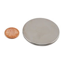 Load image into Gallery viewer, ND018700N Neodymium Disc Magnet - Compared to Penny for Size Reference