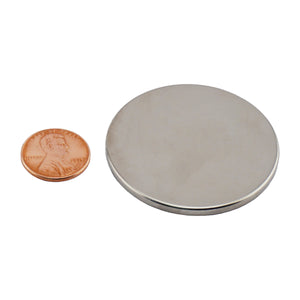 ND018700N Neodymium Disc Magnet - Compared to Penny for Size Reference