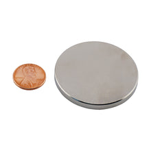 Load image into Gallery viewer, ND018701N Neodymium Disc Magnet - Compared to Penny for Size Reference