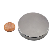 Load image into Gallery viewer, ND020008N Neodymium Disc Magnet - Compared to Penny for Size Reference