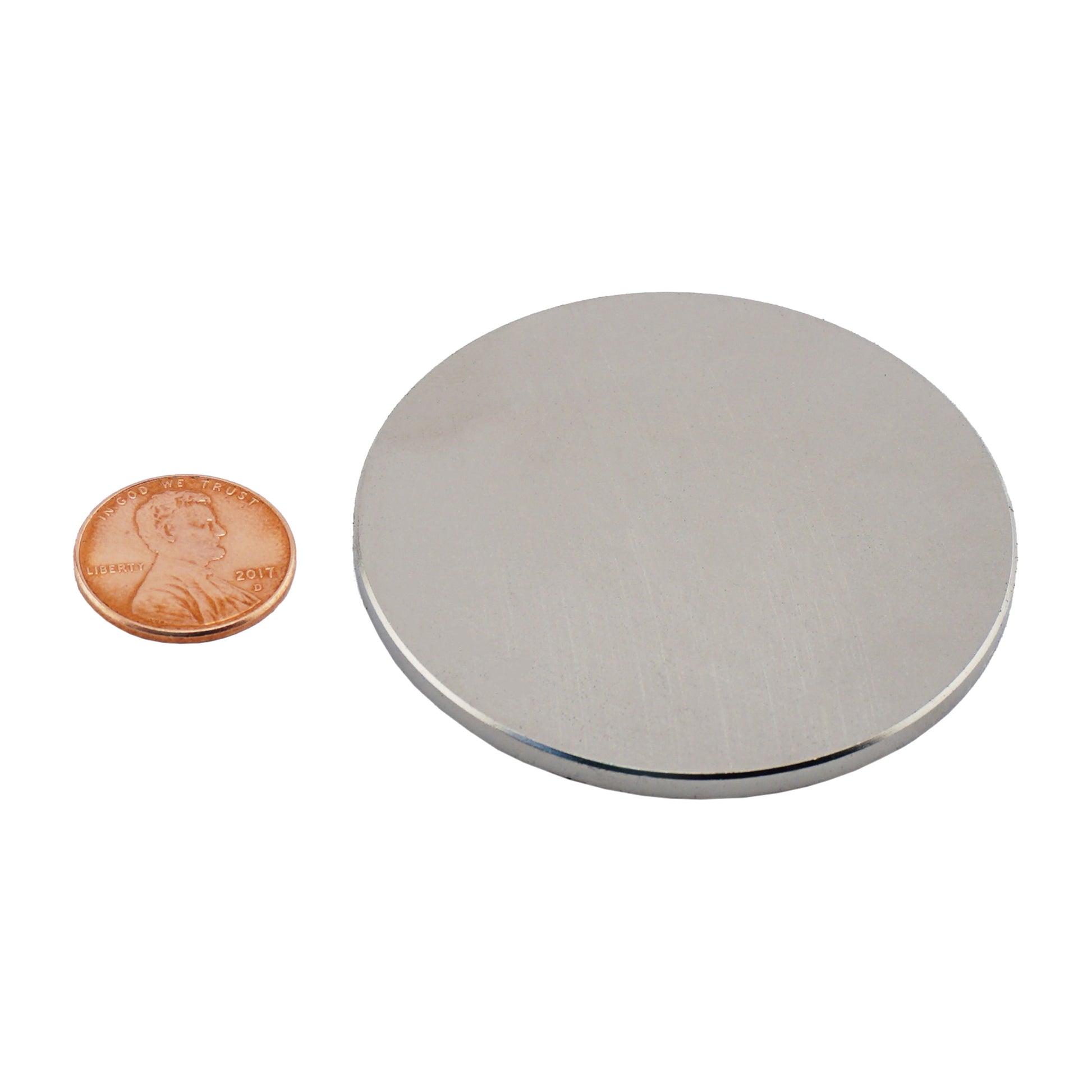 Load image into Gallery viewer, ND022500N Neodymium Disc Magnet - Compared to Penny for Size Reference