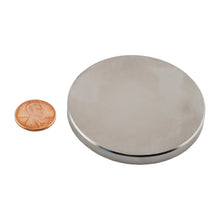 Load image into Gallery viewer, ND025003N Neodymium Disc Magnet - Compared to Penny for Size Reference