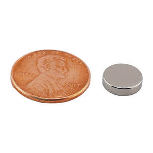 ND060N-35 Neodymium Disc Magnet - Compared to Penny for Size Reference