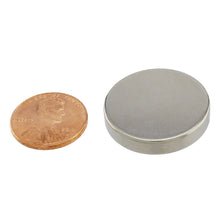 Load image into Gallery viewer, ND105N-35 Neodymium Disc Magnet - Compared to Penny for Size Reference