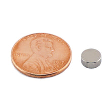 Load image into Gallery viewer, ND146N-35 Neodymium Disc Magnet - Compared to Penny for Size Reference