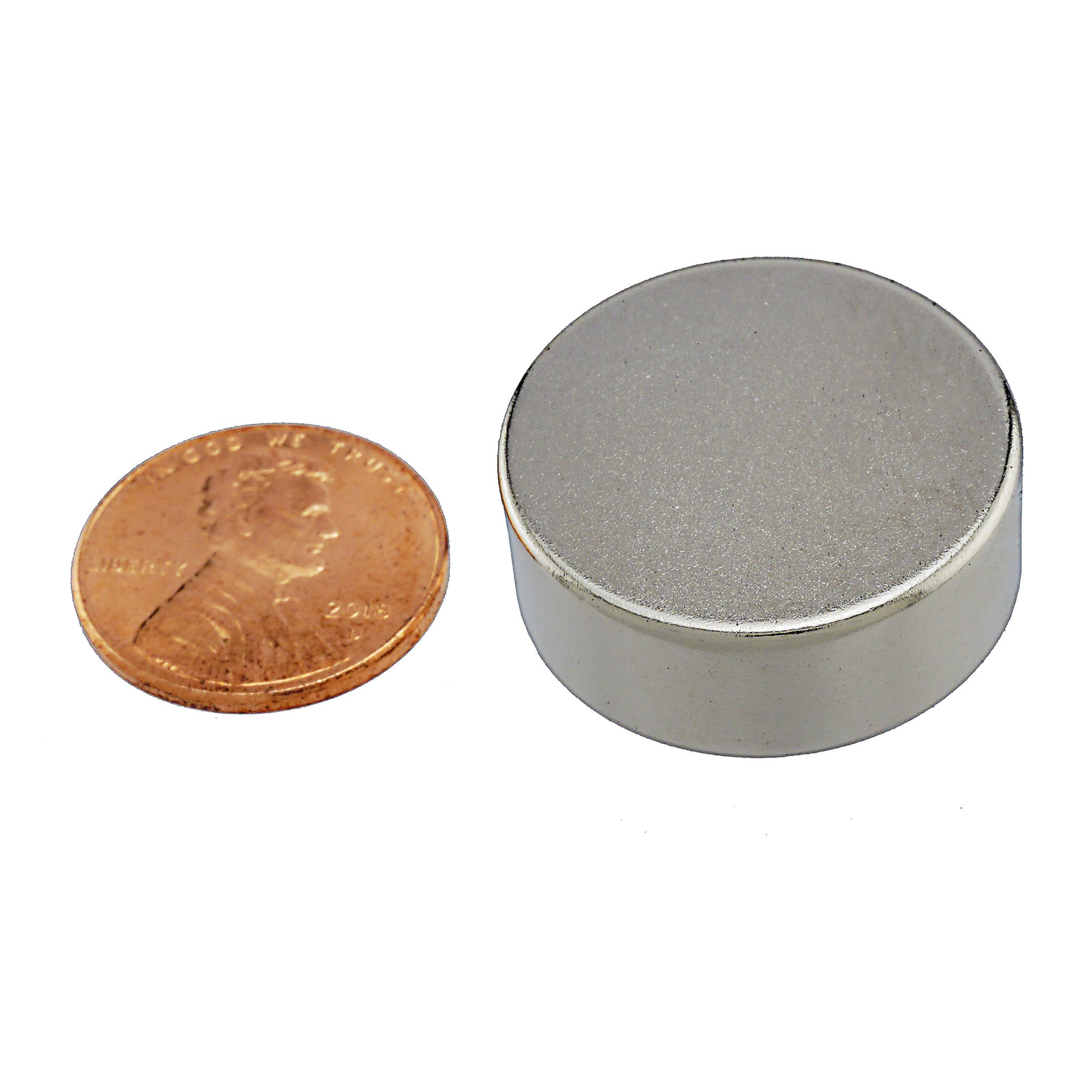 Load image into Gallery viewer, ND150N-35 Neodymium Disc Magnet - Compared to Penny for Size Reference