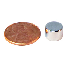 Load image into Gallery viewer, ND187N-35 Neodymium Disc Magnet - Compared to Penny for Size Reference